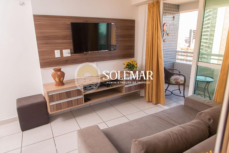 Apto com suíte e um quarto com camas Beliche e sofá-cama