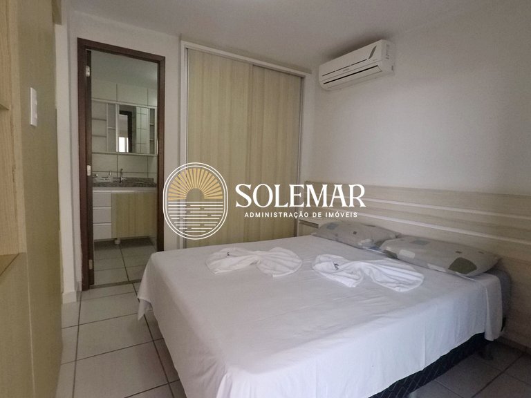 Apto com 1 Suíte e 1 quarto com cama beliche