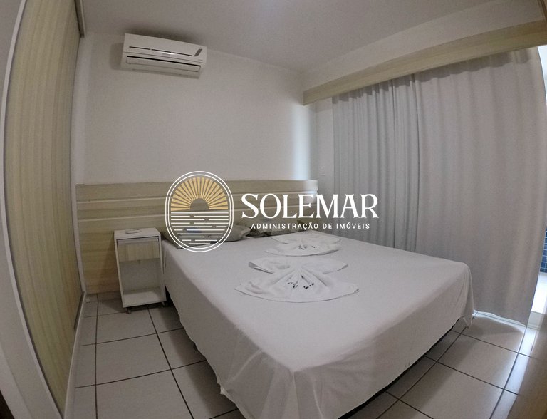 Apto com 1 Suíte e 1 quarto com cama beliche