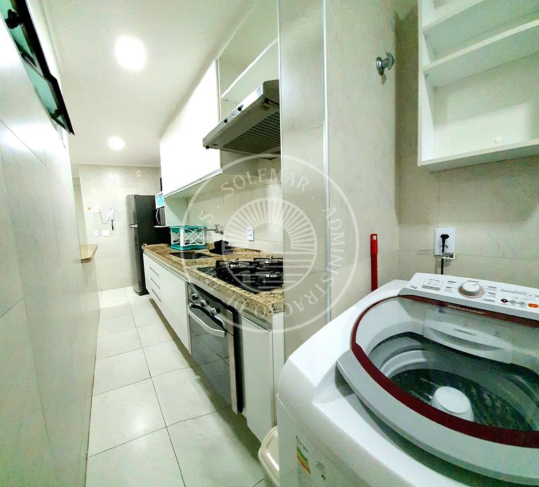 Apto moderno com 2 quartos e Vista Mar incrível.