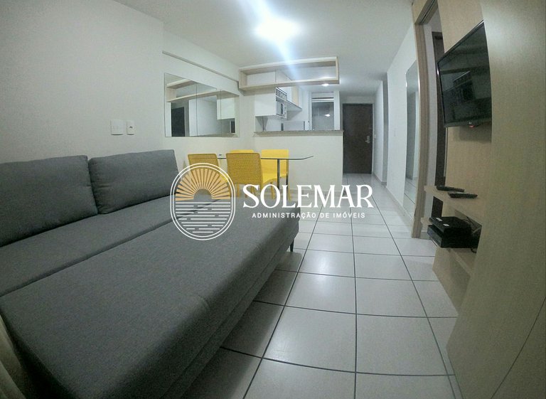 Apto com 1 Suíte e 1 quarto com cama beliche