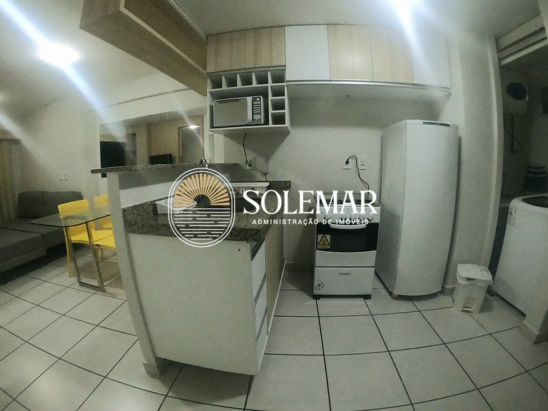 Apto com 1 Suíte e 1 quarto com cama beliche