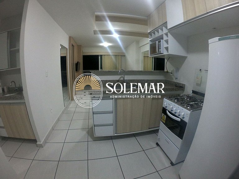 Apto com 1 Suíte e 1 quarto com cama beliche
