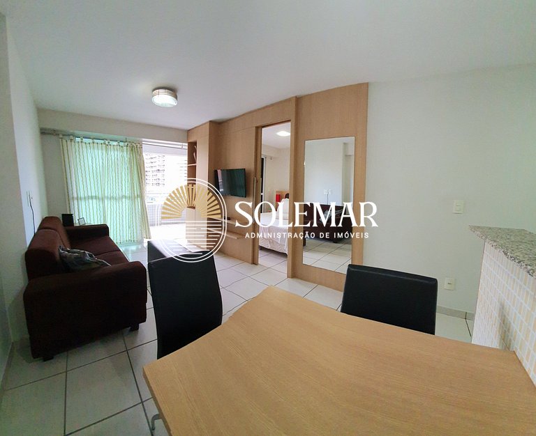 Apartamento en Beach Class Fortaleza, cerca de Beira Mar