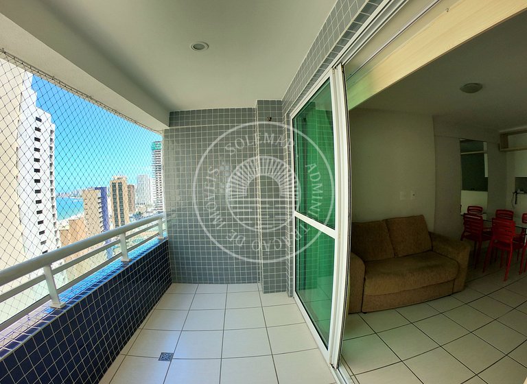 Apto com uma suíte e um quarto com camas beliche.