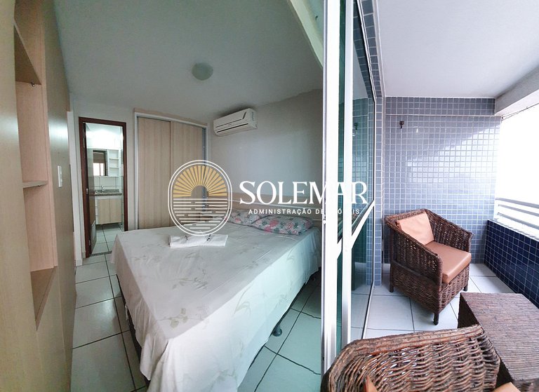 Apto com uma suíte e um quarto com camas beliche