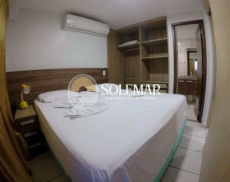 Apto com suíte e um quarto com camas Beliche e sofá-cama