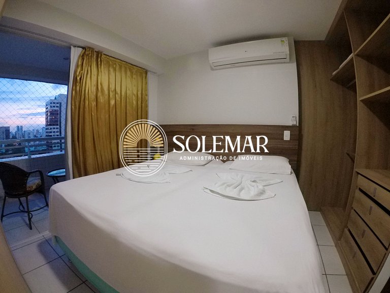 Apto com suíte e um quarto com camas Beliche e sofá-cama