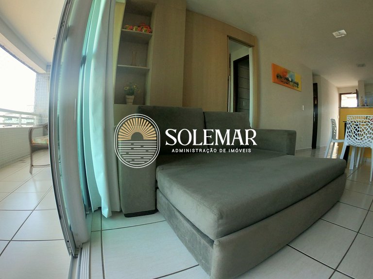 Apto com suíte e um quarto com camas Beliche e sofá-cama