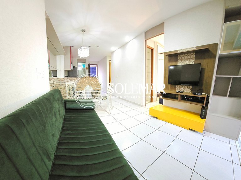 Apartamento de lujo con 2 habitaciones dobles y sofá cama.
