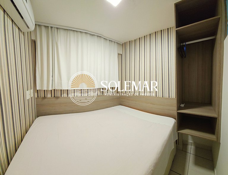 Apto de luxo com 2 quartos casal e sofá-cama