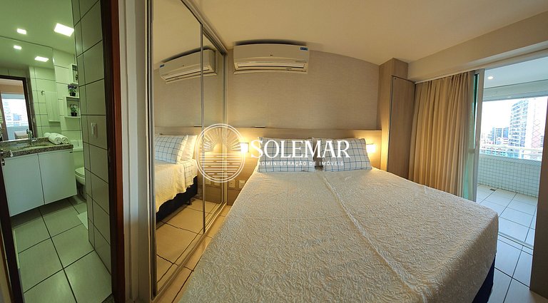 Apartamento de lujo con 2 habitaciones dobles y sofá cama.