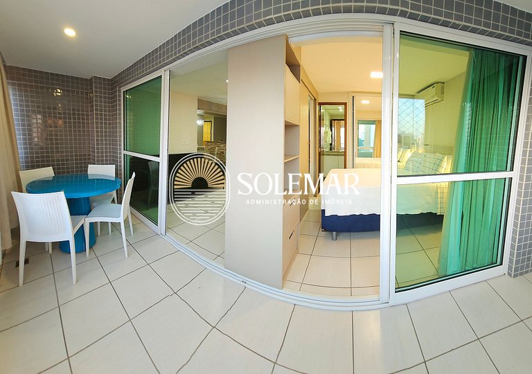 Apto de luxo com 2 quartos casal e sofá-cama