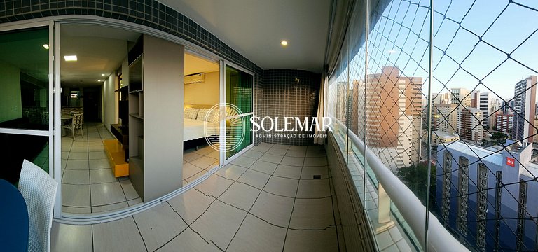 Apto de luxo com 2 quartos casal e sofá-cama