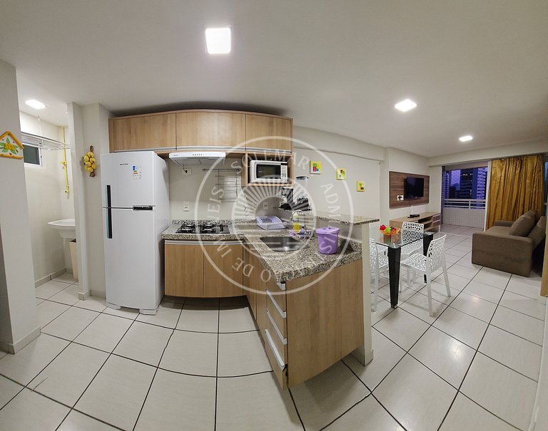Apartamento com suíte e quarto com beliche
