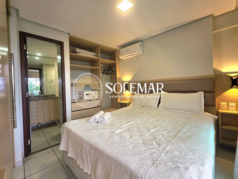 Apartamento confortável no Beach Class