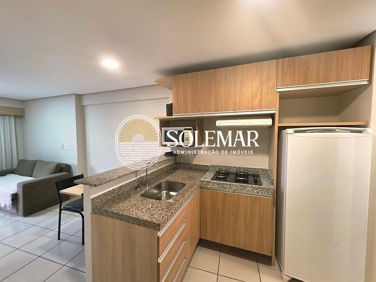 Apartamento confortável no Beach Class