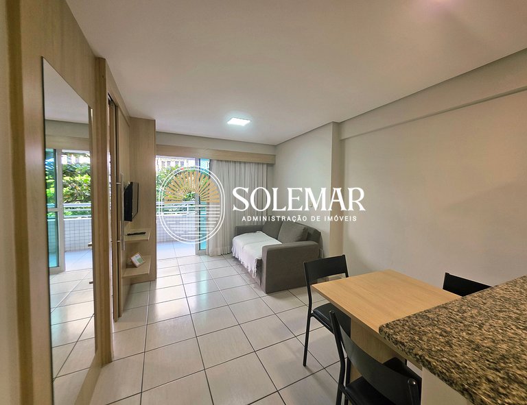 Apartamento confortável no Beach Class