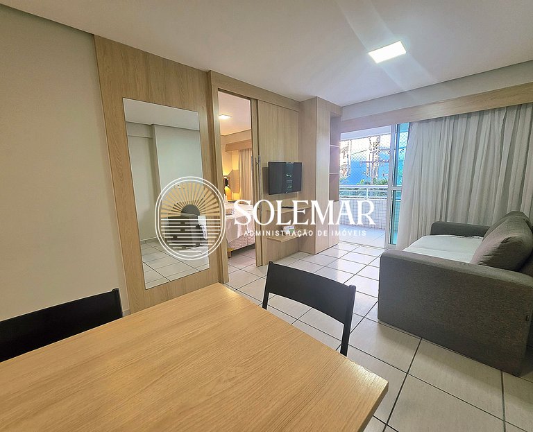 Apartamento confortável no Beach Class