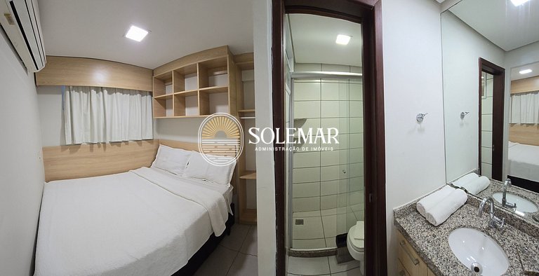 Apartamento confortável no Beach Class