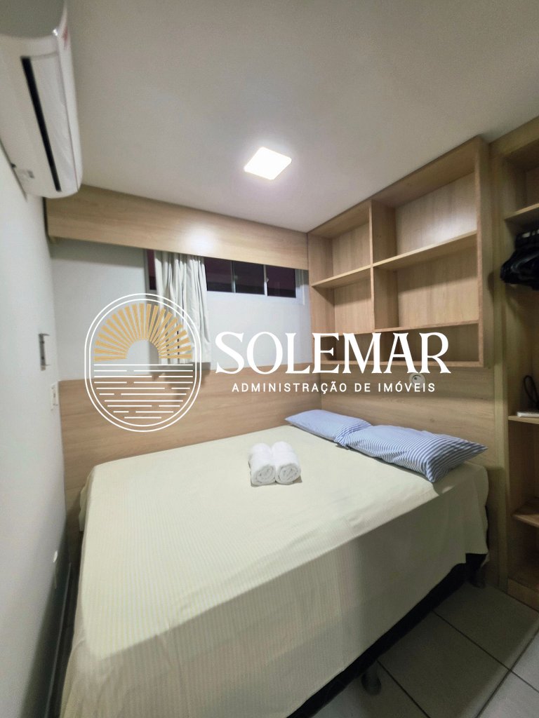 Apto com 1 suite e 1 quarto menor com camas solteiro