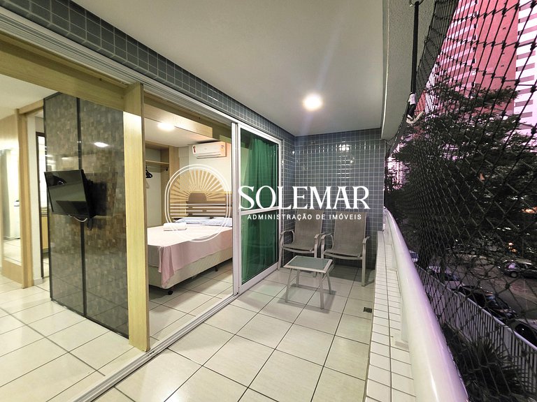 Apto com 1 suite e 1 quarto menor com camas solteiro